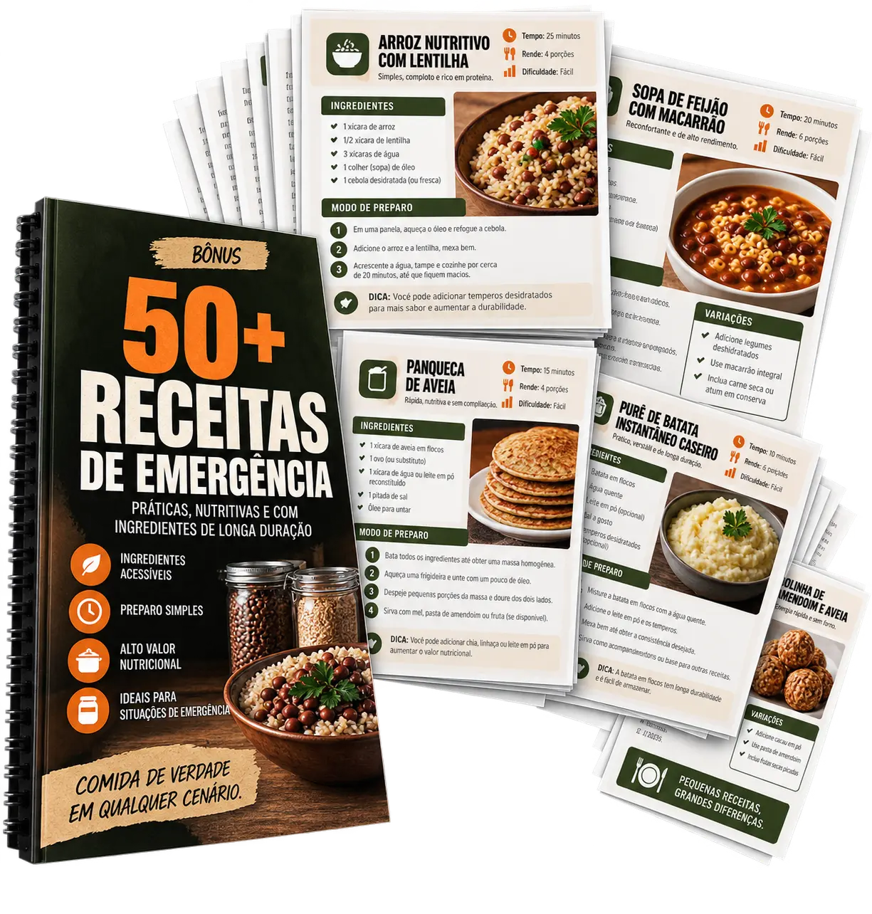 50+ Receitas de Emergência